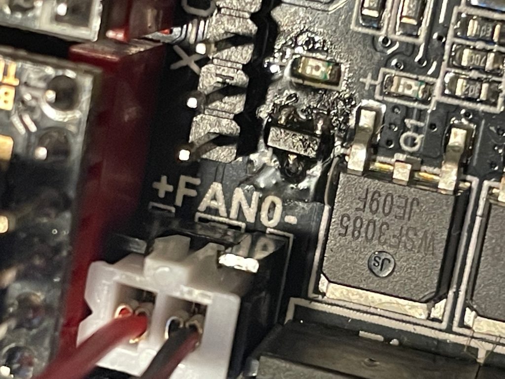 Zoomed in replaced MOSFET