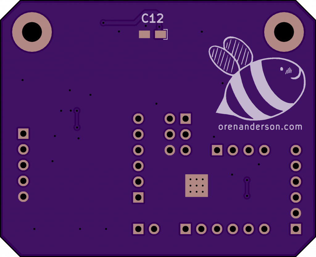 The back of the PCB I designed