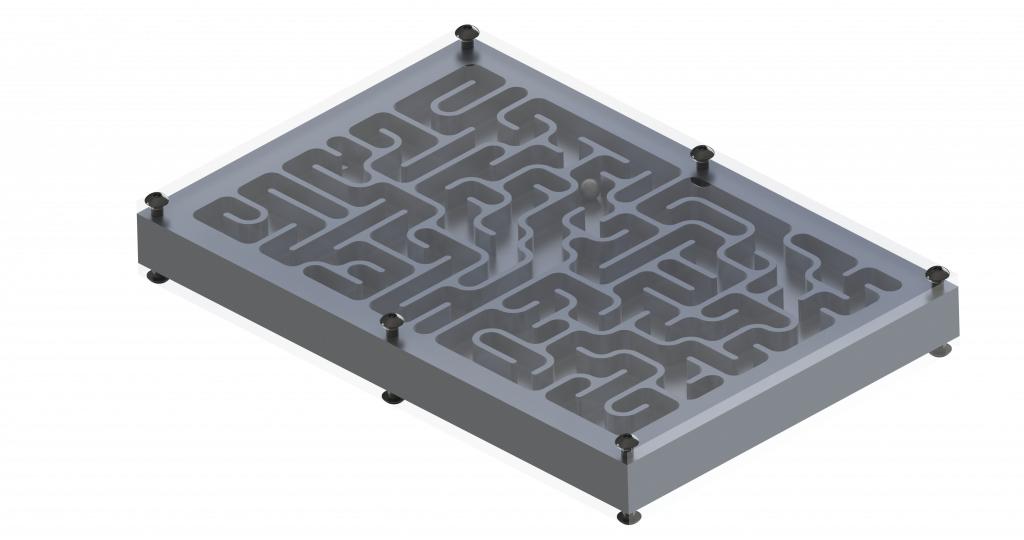 The maze that I designed in SolidWorks for a class project