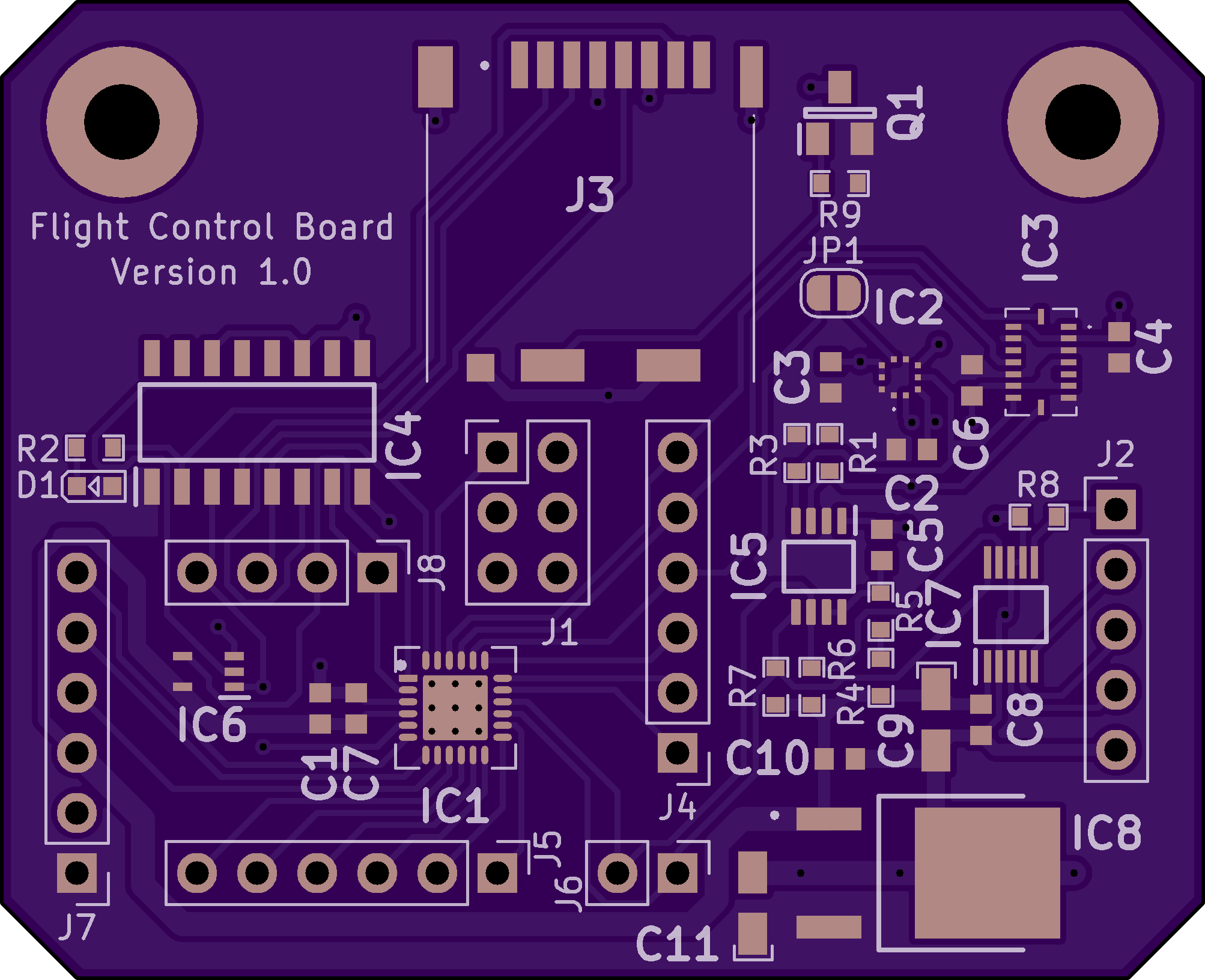The front of the PCB I designed